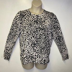 Croft & Barrow Women's XL Black White Cardigan